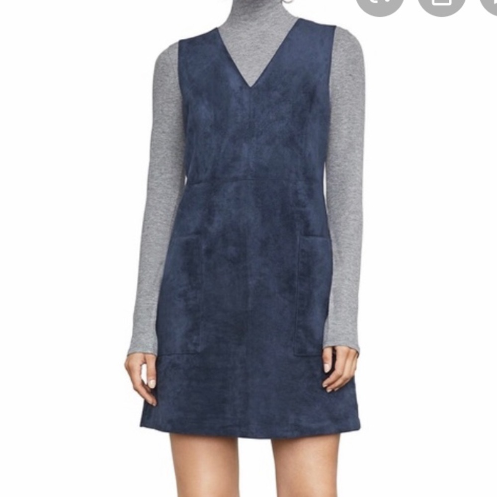 BCBGMAXAZRIA blue suede dress ❤️ NWT